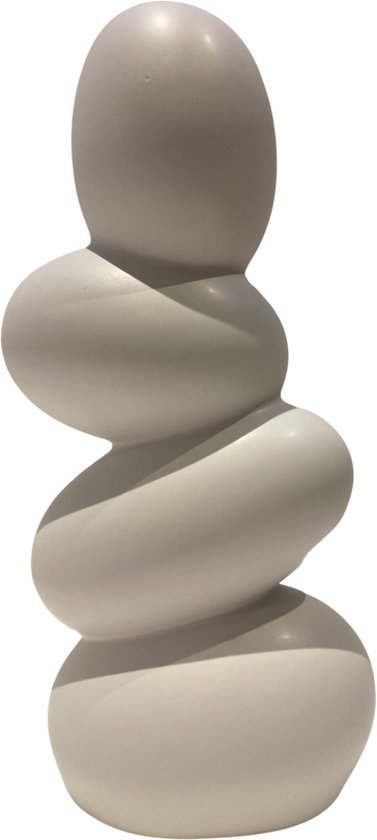Deco4Living - Witte bolletjes vaas - 7,12,24 cm (LxBxH)