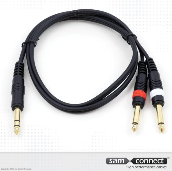Cavo Adattatore 6.3mm Jack Maschio STEREO - 2xRCA Maschio / 3mt - Foto 5