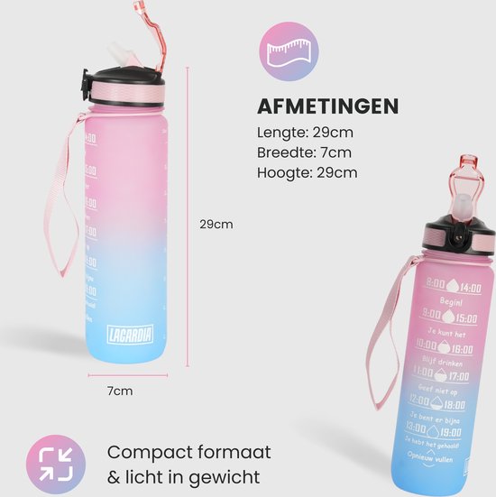 Camping Water Bottles 42oz/56oz/64oz Glass Water Bottles with Straw, Glass Bottle with Silicone Sleeve and Time Marker, Leakproof Large Glass Travel Water Bottles (Color : Amber, Size : 56oz