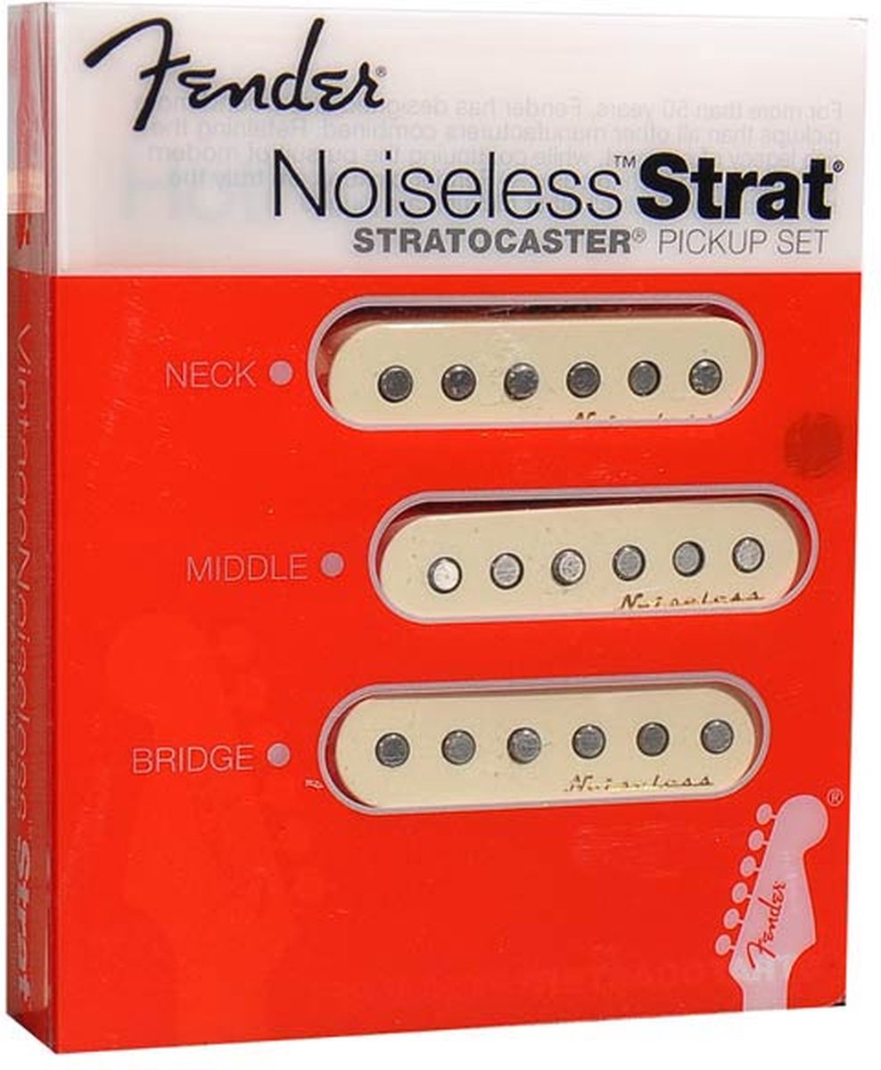 Pickup set Fender Custom Shop parchment Stratocaster® Hot Noiseless™