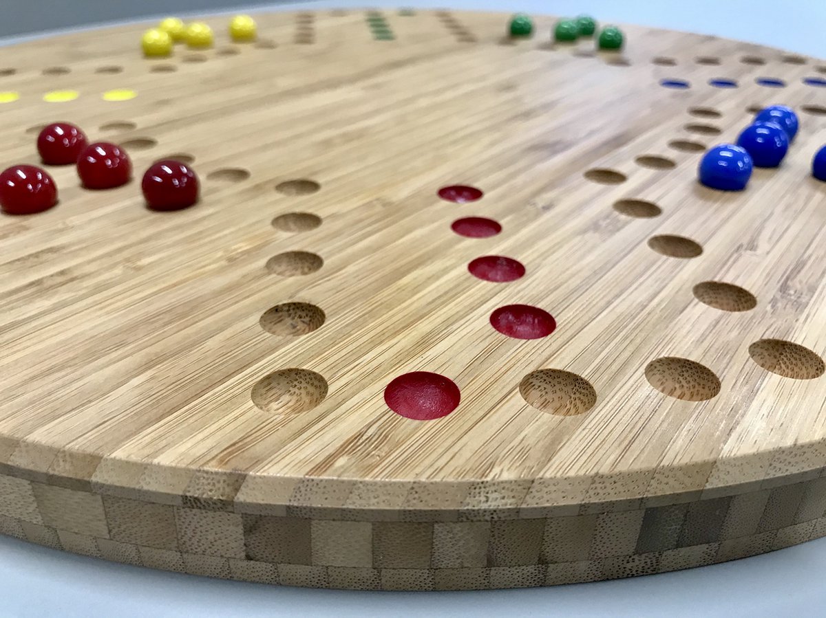 Keezbord voor 4 spelers van bamboe 10mm