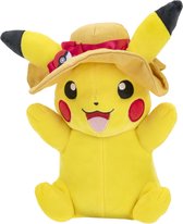 Pokémon - Peluche Pikachu avec un chapeau d'été 20cm