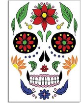 Plaktatoeage Halloween - Tattoo set - Neptattoo volwassenen - Dia de los Muertos - Day of the dead