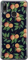 Casimoda® hoesje - Geschikt voor Huawei P Smart (2019) - Fruit / Sinaasappel - Siliconen/TPU - Soft Case - Multi - Geen opdruk