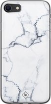 Casimoda® hoesje - Geschikt voor iPhone SE (2020) - Marmer Grijs - Siliconen/TPU telefoonhoesje - Backcover - Marmer - Grijs