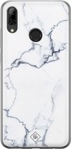 Casimoda® hoesje - Geschikt voor Huawei P Smart (2019) - Marmer Grijs - Siliconen/TPU - Soft Case - Grijs - Marmer