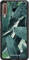Casimoda® hoesje - Geschikt voor Samsung Galaxy A7 (2018) - Jungle - Zwart TPU Backcover - Planten - Groen