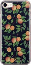 Casimoda® hoesje - Geschikt voor iPhone 8 - Fruit / Sinaasappel - Siliconen/TPU telefoonhoesje - Backcover - Geen opdruk - Multi