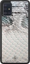 Casimoda® hoesje - Geschikt voor Samsung Galaxy A71 - Oh My Snake - Luxe Hard Case Zwart - Backcover telefoonhoesje - Multi