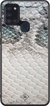 Casimoda® hoesje - Geschikt voor Samsung Galaxy A21s - Oh My Snake - Luxe Hard Case Zwart - Backcover telefoonhoesje - Multi