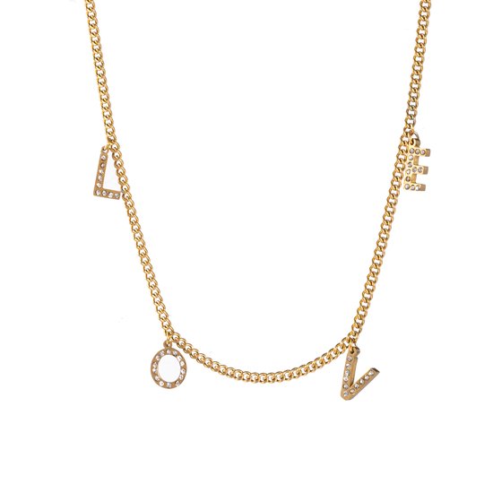 Go Dutch Label Collier Love with stones N2258-2