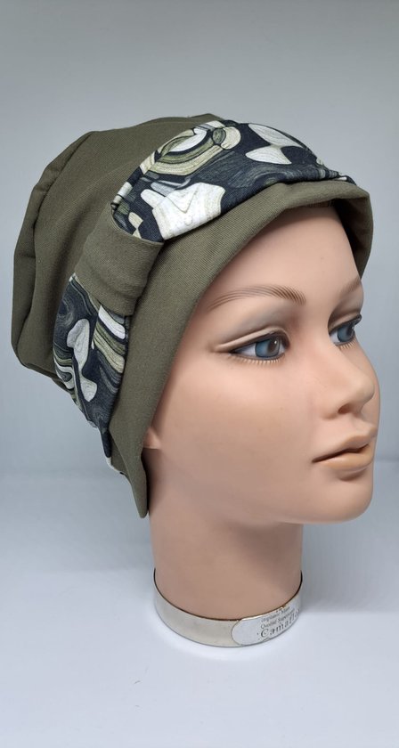 Kanten chemomuts voor dames, zomerbeanie, hoofddoek, super zacht, slouchy tulband, hoofdbedekking, hoofdbedekking, muts, muts voor haaruitval, kanker, chemo, beige, One size
