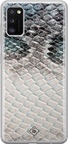 Casimoda® hoesje - Geschikt voor Samsung A41 - Oh My Snake - Backcover - Siliconen/TPU - Blauw