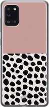 Casimoda® hoesje - Geschikt voor Samsung A31 - Stippen roze - Backcover - Siliconen/TPU - Roze