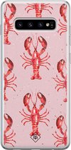 Casimoda® hoesje - Geschikt voor Samsung S10 - Lobster All The Way - Backcover - Siliconen/TPU - Roze