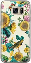 Casimoda® hoesje - Geschikt voor Samsung S7 - Zonnebloemen / Bloemen - Backcover - Siliconen/TPU - Geel