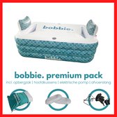 bobbie. bohemian - Premium Pack - Opblaasbaar ligbad voor 2 personen - incl. afdekzeil - zwembad geschikt voor binnen en buiten - ijsbad - zitbad - bath bucket - opvouwbaar bad
