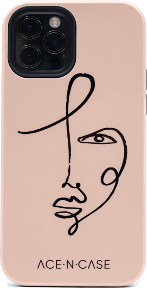 Ace and Case - Iphone 11 PRO Telefoonhoesje - Double Layer Protection Case - Abstract Face