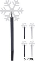 Oneiro’s luxe Tuinsteker 5 stuks - met timer - sneeuw - kerst - kerstboom - feestdagen - winter - verlichting - binnen - buiten - sfeer
