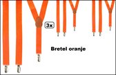 3x Bretel Oranje 30mm - Koningsdag Holland festival thema feest fun Holland party