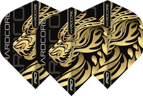 RED DRAGON - Jonny Clayton Hardcore Dragon Goud Dartvluchten - 3 sets per pakket (9 dartvluchten in totaal) van Red Dragon — afbeelding 2