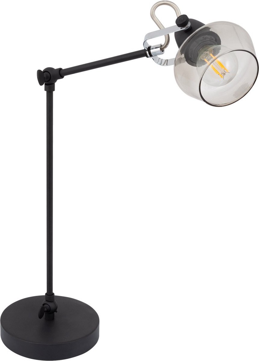 Bussandri Vintage Tafellamp Noemi - Metaal - Zwart