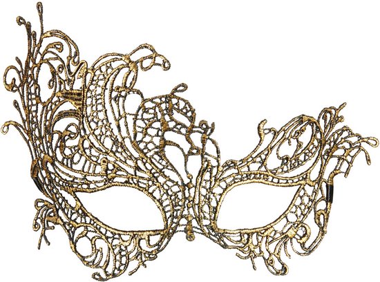 Widmann - Venetie & Gemaskerd Bal Kostuum - Fantasia Oogmasker Kant, Antiek Goud Barok - Goud - Carnavalskleding - Verkleedkleding