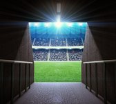 Voetbalstadion spelerstunnel - Fotobehang (in banen) - 350 x 260 cm