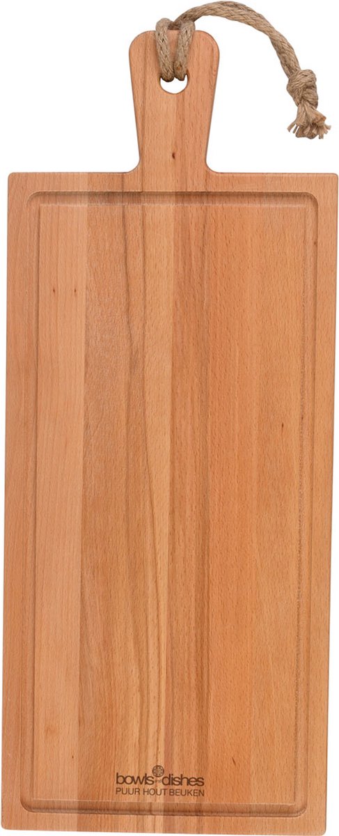 Bowls and Dishes | Puur Hout | Duurzaam | Beuken Steakplank | Borrelplank met sapgoot | BBQ plank | barbecue cadeau 59 x 24 x 2 cm