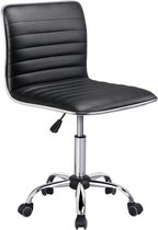 Bureaustoel, draaistoel, managersstoel, kunstleer, bureaustoel, ergonomische draaistoel, in hoogte verstelbaar, zwart