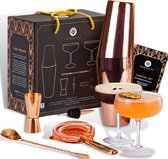 Vemacity - Cocktailset  in rosé goud - inclusief 2 handgemaakte kristal cocktailglazen