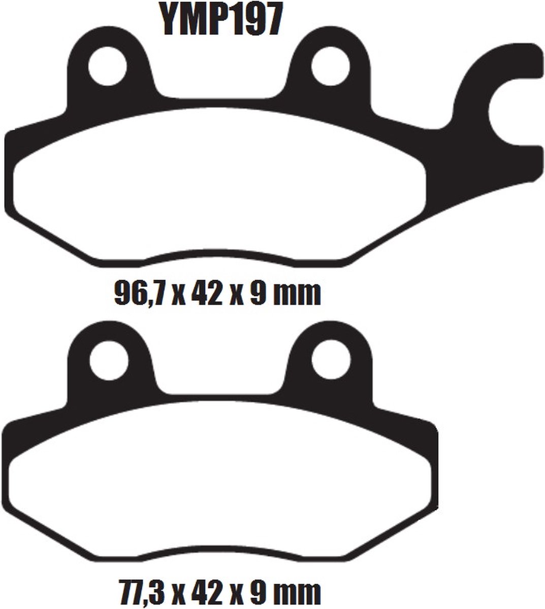 Motor remblokken voorzijde Kreidler 125 / 250 Insignio 2014 - 2015 YMP197 remblok rem voor