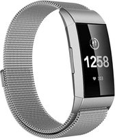Zilverkleurig Milanees Bandje geschikt voor Fitbit Charge 3 / Charge 3 SE / Charge 4 – Milanese smartwatch strap - Polsbandje - Staal - RVS