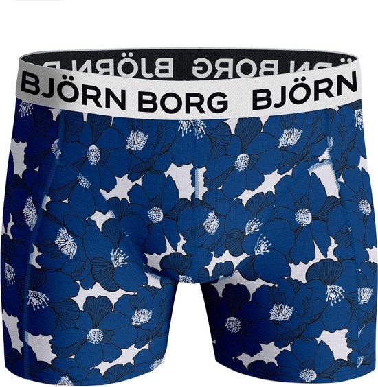 Björn Borg Boxershort Cotton Stretch- Onderbroeken - Boxer - 5 stuks - Heren - Maat L - Blauw/Zwart - Björn Borg