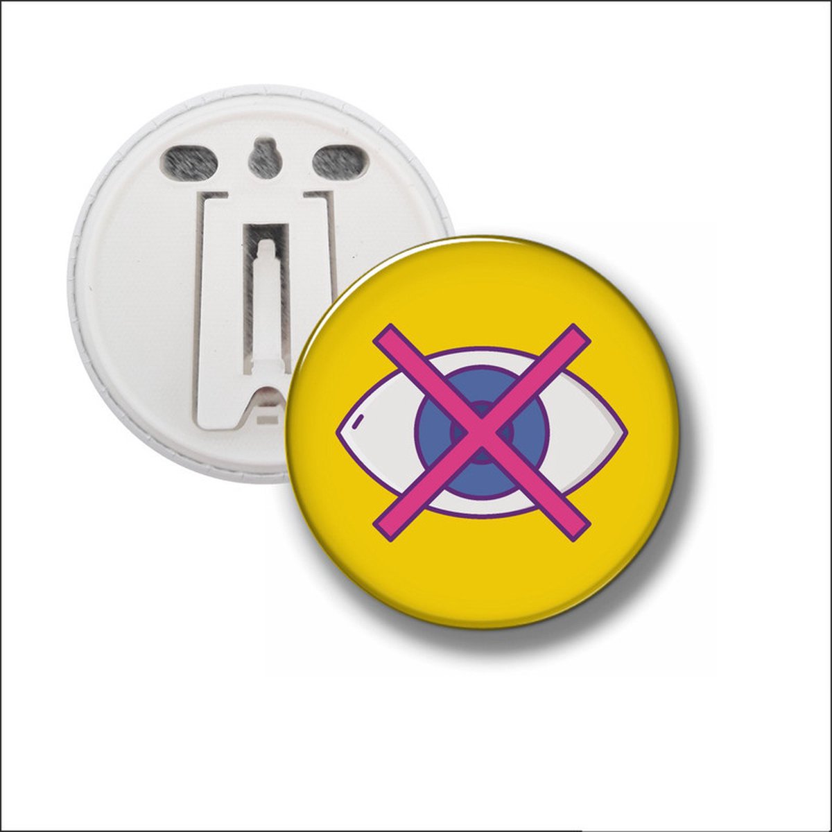 Button Met Clip 58 MM - Slechtziend