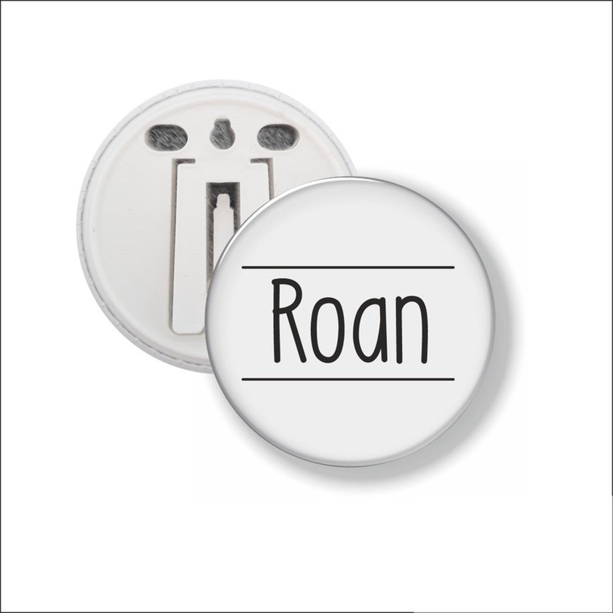 Button Met Clip 58 MM - Roan