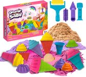 Allerion Magic Kinetic Sand Set Ice Cream – IJsjes Thema - Verschillende Kleuren – Inclusief Vormpjes en Accessoires