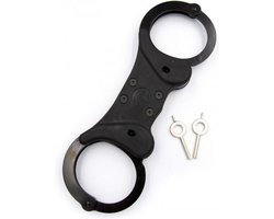Mister B Cuff Double Lock Rigid Steel Politiehandboeien - Zwart