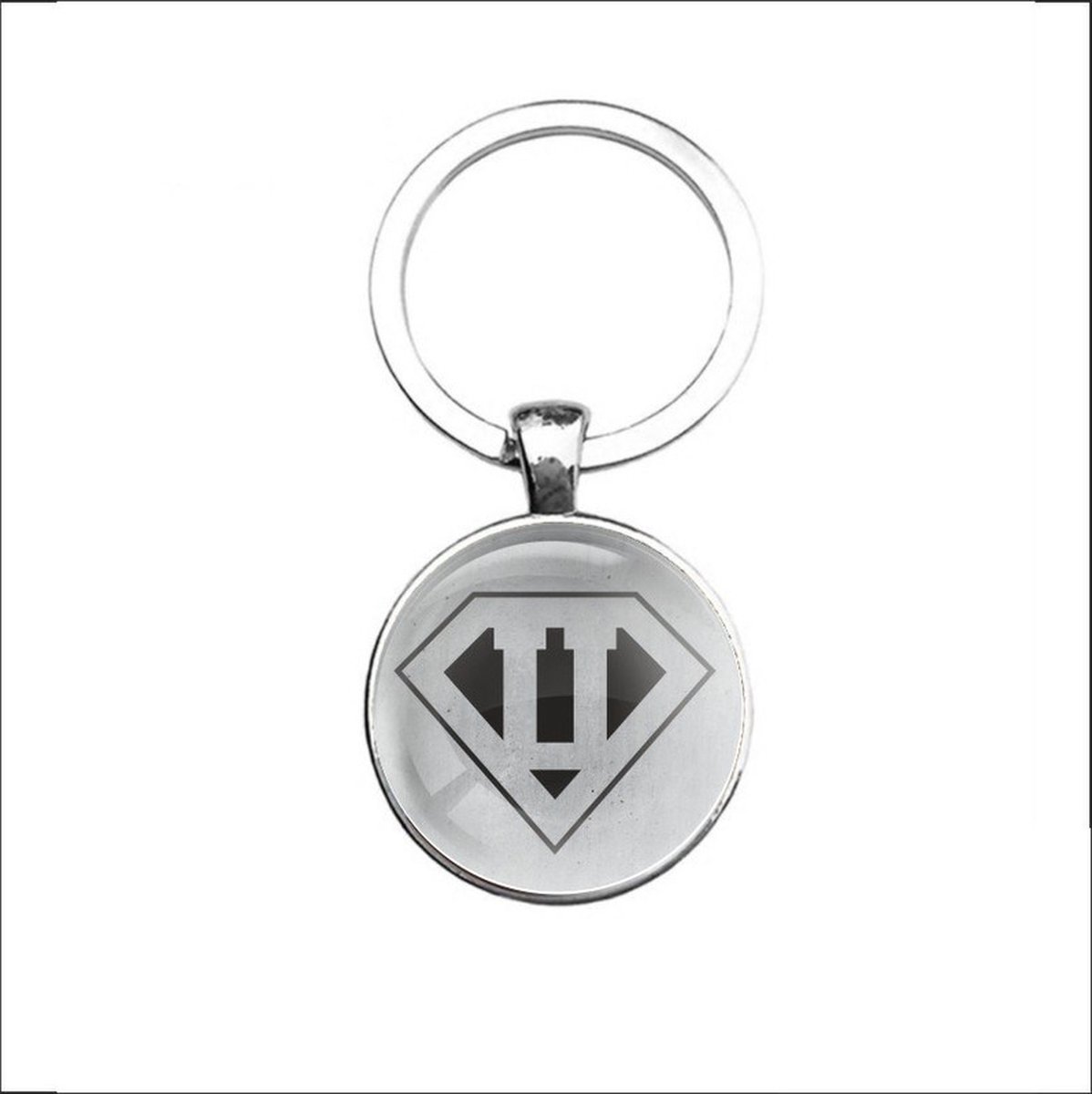 Sleutelhanger Glas - U