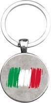 Sleutelhanger Glas - Vlag Italië