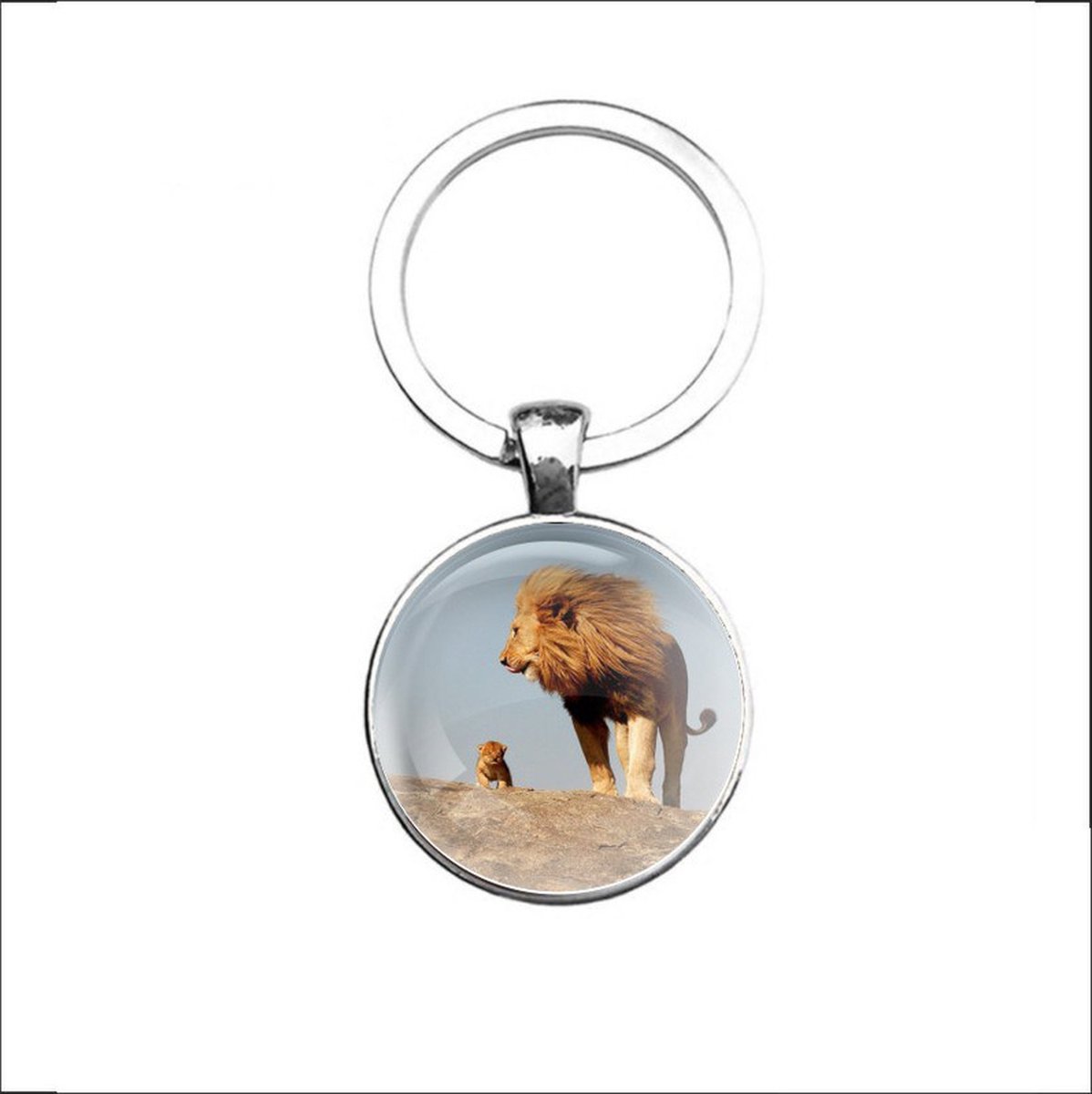 Sleutelhanger Glas - Leeuw