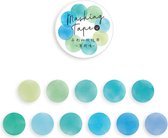 [InFeelME] [Fruit Hard Candy] - Decoratietape - Groen Blauw Turquoise Appelblauwzeegroen Washi Tape Stippen Stickers