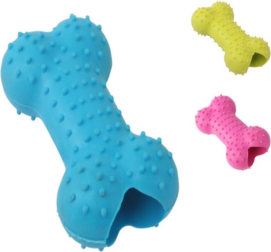 Nobleza Hondenspeelgoed - Kauwspeelgoed - Speelbot - Kauwbot hond - Hondenbot speelgoed - Rubber bot - Gebitreiniger hond - 3 stuks