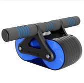 Winkrs - Trainingswiel blauw met kniematje - Ab roller - Ab wheel - Trainingswiel buikspier