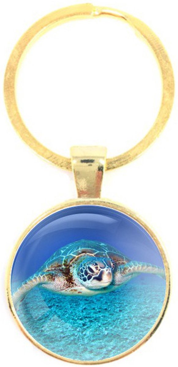 Sleutelhanger Glas - Schildpad