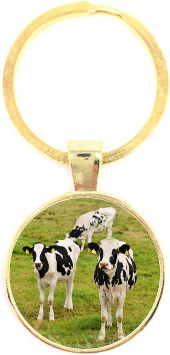 Sleutelhanger Glas - Koeien