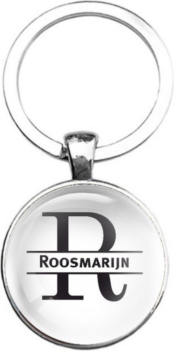 Sleutelhanger Glas - Roosmarijn