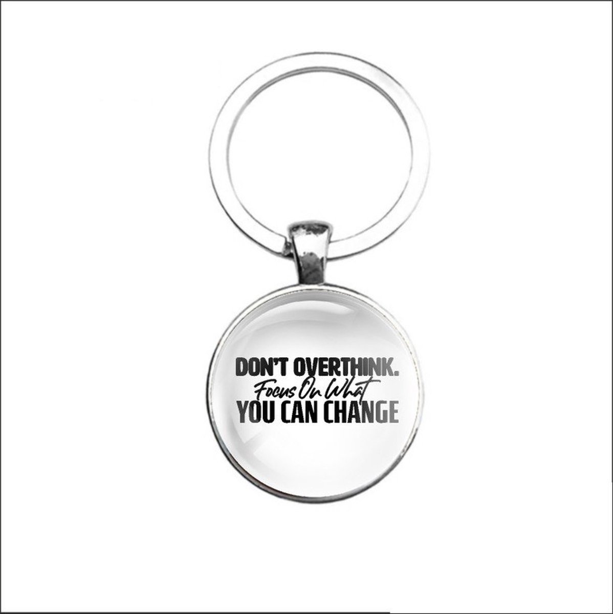 Sleutelhanger Glas - Dont Overthink