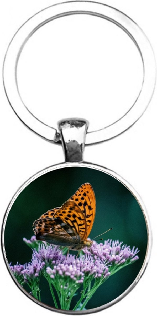 Sleutelhanger Glas - Vlinder
