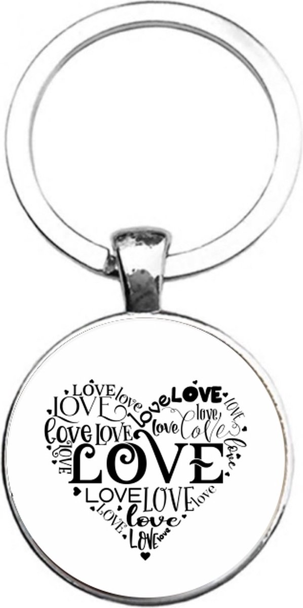 Sleutelhanger Glas - Liefde